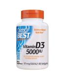 Doctor's Best Vitamin D3 5000 IU - Non-GMO, GlutenSoy Free, Immune Support & Bone Health, 180 Count - Buy Online on GoSupps.com