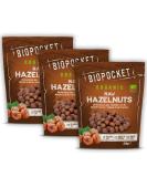 Biopocket Organic Raw Hazelnuts 3 x 250 g - Buy Online on GoSupps.com