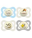 MAM Dental Pacifier Supreme Night 0-6 months pack of 4 skin and tooth friendly pacifier Skin Soft Silicone Uni - Buy Online on GoSupps.com