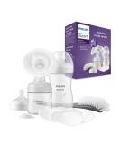 Philips Avent Manual Breast Pump Gift Set - Single Breast Pump 260ml and 125ml Baby Bottles BPA Free 4 Disposable Breast Pads (Model SCD430/60) Model 2 (SCD430/60) - Buy Online on GoSupps.com