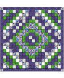 Nine Patch Purple & Green Quilt Kit - Scrappy Diamond Design - Precut & Ready to Sew - Material Maven - Buy Online on GoSupps.com
