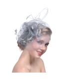 Elegant Wedding Headdress for Women | Yarn Bridal Hair Jewelry & Evening Accessories | Small Banquet Hat & Veil Clip - Buy Online on GoSupps.com