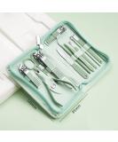 12-Piece Professional Nail Clipper Pedicure Set with Travel Case - Ideal Gift for Men, Women, Family & Friends - Green - Buy Online on GoSupps.com