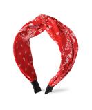 Red Bandana Headband for Women - Knotted Boho Hairband for Non Slip Twist Knot Style - Buy Online on GoSupps.com