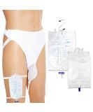 Wearable Urinal for Men - Reusable Portable Silicone Urinals with 2000ml 1000ml & 500ml Leg Bags | Ideal Urinary Drainage System for Elderly & Bedridden Patients - Buy Online on GoSupps.com