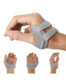 CMC Thumb Brace - Comfortable Splint for CMC Joint Pain Relief | Arthritis Tendonitis Support | Grey Medium Right Hand - Buy Online on GoSupps.com