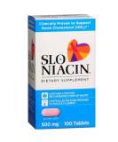 Slo-Niacin 500mg Tablets - Pack of 2 | 100 Count | Cholesterol Support - Buy Online on GoSupps.com