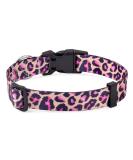 Mihqy Adjustable Dog Collar - Soft & Comfortable Bohemian Design for All Dog Sizes - Pink Leopard Pattern - Buy Online on GoSupps.com