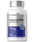 Astaxanthin 12mg Softgels Triple Strength Formula | 120 Capsules | Non-GMO & Gluten Free - Buy Online on GoSupps.com