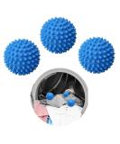 Tumble Dryer Balls 3 Pc Blue Laundry Balls - New Softer Material for Soft, Fluffy Clothes with Fewer Wrinkles and Less Static Cling - Buy Online on GoSupps.com