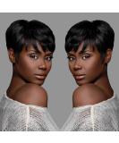 Brazilian Virgin Short Pixie Cut Wig for Black Women - 100% Human Hair - 1B Color - Buy Online on GoSupps.com