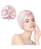 Arqumi Double-Layer Satin Hair Bonnet for Women - Large Pink Sleep Cap with Adjustable Drawstring - Ideal for Long and Short Hair - Buy Online on GoSupps.com