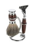 Buy ZJchao Men's Stainless Steel Shaving Tool Kit Portable Brush & Stand Holder for Home & Hotel International Shipping Available - Buy Online on GoSupps.com