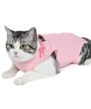 Recovery Suit for Cats - Postoperative Litter Clothing for Belly Wounds & Skin Diseases | Soft Indoor Pet Outfit (S Pink) - Ideal for Cats Under 5 Months - Buy Online on GoSupps.com