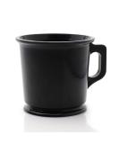 Haryali London Black Shaving Mug - Vintage Style with Knob Handle Design - Heavy Bottom, Impact-Resistant Plastic - For All Genders - Shaving Soap Accessory - Buy Online on GoSupps.com