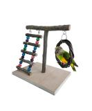 Vogel Papagies Wooden Bird Playground for Parrots & Budgerigars - Fun with Ladders & Swings - Buy Online on GoSupps.com
