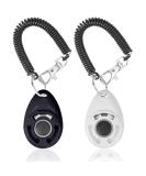 Acehome 2 Pack Dog Training Clicker with Wrist Strap Pet Training Clicker with Big Button Effective Behavioral Training Tool for Cats Birds Puppy Recall (Black & White) Black+White - Buy Online on GoSupps.com