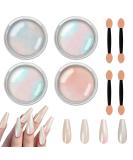 Chrome Nail Powder Metallic Mirror Effect Pigment Kit - Violet Green Emerald - Buy Online on GoSupps.com