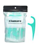 FAMILIFE Mint Dental Floss Picks - 100 Individually Wrapped Dental Flossers for Healthy Teeth & Fight Tooth Decay | Portable Floss Sticks - Buy Online on GoSupps.com