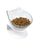 QIYADIN Tilted Raised Posture Cat Food Bowl - Anti Vomiting 15 Degree Elevated Stand (1) - Buy Online on GoSupps.com