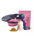 Peach Care Collapsible Sitz Bath Seat & Yoni Steam Herbs - Over Toilet Vaginal Bowl Steamer for Hemorrhoids & Postpartum Care - White Pink & Black - Buy Online on GoSupps.com