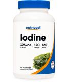 Nutricost Iodine 325mcg - Natural Iodine from Organic Sea Kelp - 120 Capsules, Vegetarian, Non-GMO, Gluten Free - Buy Online on GoSupps.com