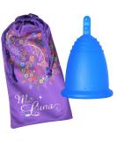 Me Luna Menstrual Cup Classic Size S with Handle - Blue | Eco-Friendly & Comfortable Period Solution - Buy Online on GoSupps.com