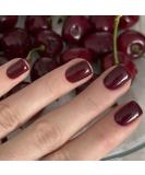 Buy Mouyouglow Press On Nails - Cherry Red Squoval Glossy Fake Nails with Glue | Artificial Fingernails Q29 - Perfect for Easy Nail Art - Buy Online on GoSupps.com