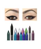 Xiahium Gel EyeLiner - Long Lasting Matte Shimmer Waterproof Cat Eye Makeup Pencil in A01-Black - Buy Online on GoSupps.com