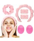 FOSUYI Makeup Headband and Towels Wristbands Set for Washing Face - Pink Spa Accessories for Women - Buy Online on GoSupps.com