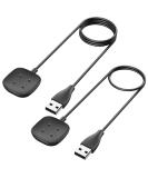 2 Pack Charger Cable for Fitbit Versa 4/3, Sense 2 Fitness Tracker | USB Charging Cable in 2 Sizes (3.3ft/1.64ft) | Soft & Durable Replacement - Buy Online on GoSupps.com