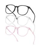 Aomig Blue Light Glasses - 3PC Gaming & Reading Glasses for Eye Protection | Unisex Black White Pink Options - Buy Online on GoSupps.com