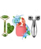 3D Jade Roller & Gua Sha Set - Natural Anti-Aging Face & Body Massager | International Shipping - Buy Online on GoSupps.com