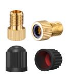 HZJD Presta Valve Adapter, Convert Presta to Schrader Adaptor for Bike, Inflate Tire Using Standard Pump or Air Compressor, Tire Valve Caps(2PCS) - Buy Online on GoSupps.com