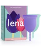 Lena Menstrual Cups | Reusable Beginner Period Cup | 12h Wear | Tampons Pads and Period Discs Alternative | Feminine Hygiene Care (Purple and Turquoise Small and Large) 2-pack Classic Purple and Turquoise - Buy Online on GoSupps.com