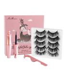 Magnetic Eyelashes with Eyeliner InBrave 6D - Reusable, Natural Look, 5 Pairs, No Glue Needed - Buy Online on GoSupps.com