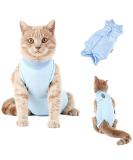 Cat Professional Surgical Recovery Suit Cat Clothes for Abdominal Wounds or Skin Diseases (M Blue) 1.36 kg (Pack of 1) Blue - Buy Online on GoSupps.com