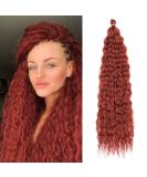 22-Inch Deep Twist Crochet Hair - 3 Pack Ocean Wave Curly Bohemian Braids | Synthetic Hair Extensions for Women & Girls - 350# - Buy Online on GoSupps.com