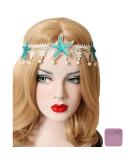 Boho Wedding Flower Head Wreath Mermaid Sea Star Hair Accessory - Color 2-Lace St - Buy Online on GoSupps.com