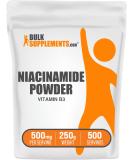 Niacinamide Powder Supplement 500mg - B3 Vitamin for Skin Health - Pure & Gluten Free - 250g (8.8 oz) - Buy Online on GoSupps.com