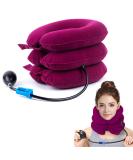 Cervical Neck Traction Device - Rose Red Neck Support for Pain Relief & Spinal Pressure Relief - Buy Online on GoSupps.com