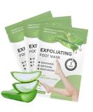 3 Pairs Foot Peel Mask Socks - Hydrating Foot Spa Treatment for Dry & Cracked Feet - Cornea Removal & Moisturizing Effects for Men & Women - Buy Online on GoSupps.com