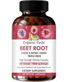Buy Organic Veda Beet Root Triple Reds - 14000mg Nitric Oxide Supplement with Beetroot Pomegranate & Red Spinach | 60 Capsules for Enhanced Blood Flow & Energy - Buy Online on GoSupps.com