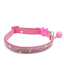THAIN Basic Adjustable Cat Collar with Bling Diamond, Breakaway and Bell - Pink for Kitten Girls and Boys - Buy Online on GoSupps.com