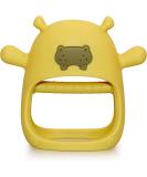 Buy Hippo Never Drop Silicone Baby Teething Toys | Suction Hand Pacifier & Chewing Toy for Infants 0-12 Months | Perfect Car Seat Toy for Newborns (Yellow) - Buy Online on GoSupps.com