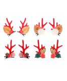 Lurrose Reindeer Antler Hair Clips for Couples | Cute Christmas Ear Hairpins | Festive Party Headgear - Buy Online on GoSupps.com