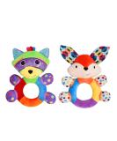 HAHA Baby Teething Rattle Toy | Soft Handbell Grab Shaker | Infant Boy Girl Learning Toy | Crinkle Squeaky Sensory Travel Accessory for 0-12 Months - Buy Online on GoSupps.com