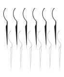 12 Pcs False Eyelashes Display Sticks - 3D Eyelash Extensions Applicator Tool for Easy Try-On & Grafting (Black & Transparent - Buy Online on GoSupps.com