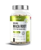 Organic Maca Root Capsules 11000mg High Strength - 180 Capsules (3 Month Supply) - Premium Quality Black & Yellow Maca Extract with Black Pepper - Made in UK by VitaBright - Buy Online on GoSupps.com