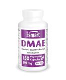Buy Supersmart DMAE Supplement 390mg - Non-GMO Gluten Free - 150 Vegetarian Capsules for Choline Production - International Shipping Available - Buy Online on GoSupps.com
